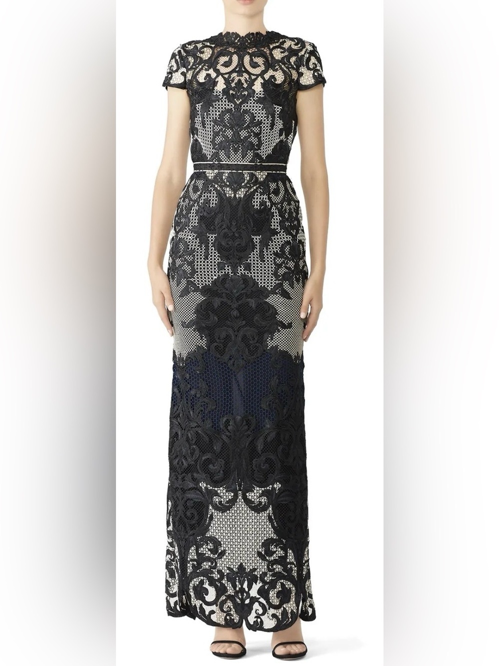 *Flawed RTR Marchesa Notte Ivory Embroidered Gown (00041)